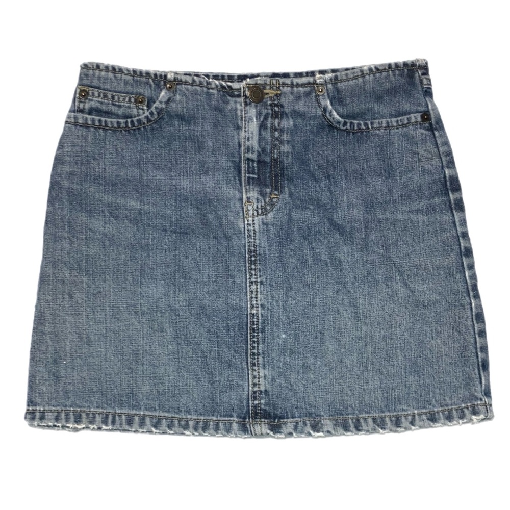 *5 for $25!* VTG Y2K 90s 00s American Eagle Midrise Mini Denim Blue Jean Skirt 0